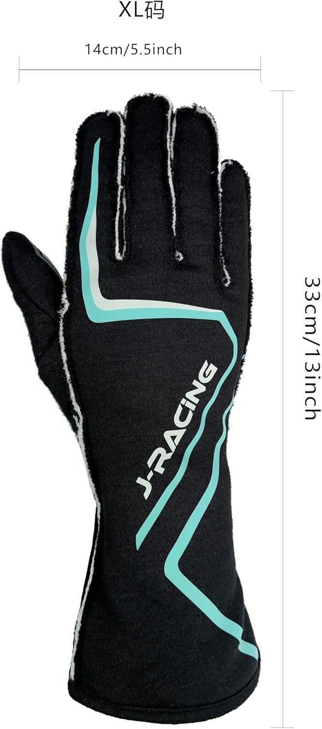 Racing Gloves SFI 3.3/5 Certified Flame Retardant, Aramid Knit, Anti-Slip Grip, Breathable, Secure Fit for Professional Drivers - Image 2