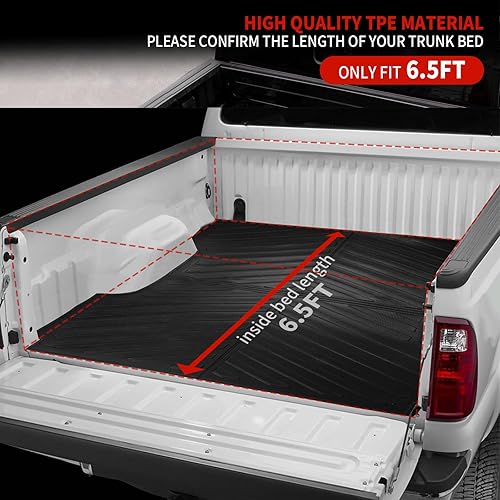 Miniatura 4 de Thinzyou Alfombrillas compatibles con Ford F150 Lightning SuperCrew Cab 2015-2024, alfombrilla de caja de camioneta de 6.5 pies de largo accesorios