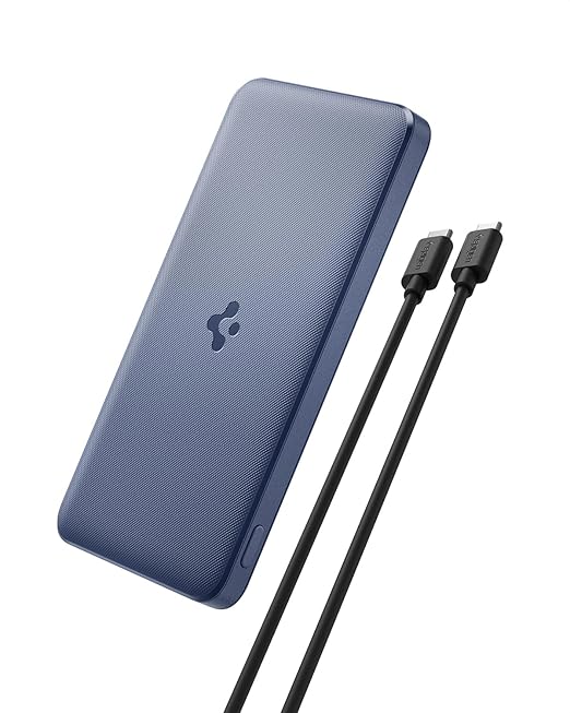 Spigen ArcPack 10000mAh Power Bank, PD3.0, Fast Charging, 22.5W Max Output, 2 Type-C Ports, 1 USB-A Port - (ABS+PC, Navy Blue) deal from amazon Spigen ArcPack 10000mAh Power Bank, PD3.0, Fast Charging, 22.5W Max Output, 2 Type-C Ports, 1 USB-A Port - (ABS+PC, Navy Blue) deal from amazon