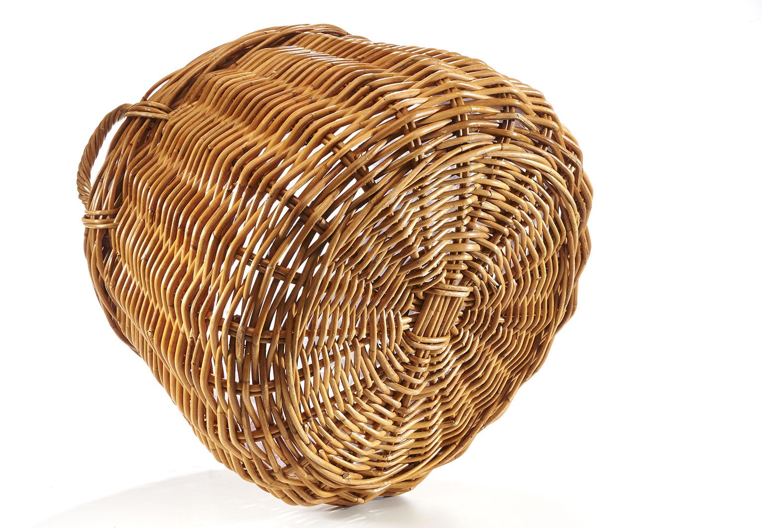 Kobolo Pflanzkorb rund Ø 48 cm braun, geflochtener Rattan Übertopf mit Folie, Pflanzkübel & Blumenkorb für Zimmerpflanzen, stabil & dekorativ, Blumentopf für den Innen- und geschützten Außenbereich