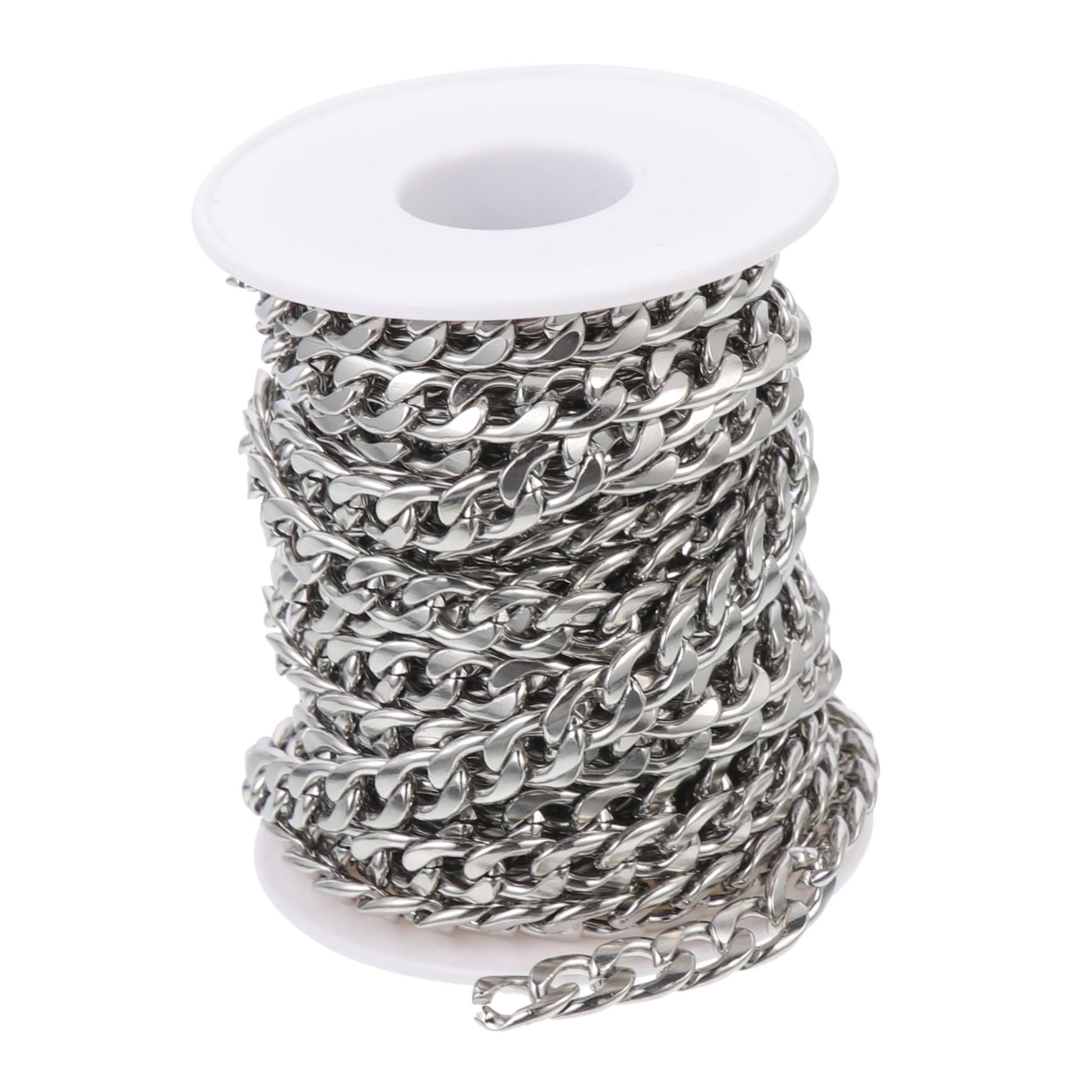 Hemobllo Catena per Creazione di Gioielli Fai da Te Catenina Piatta per Collana o Bracciale Materiale Durevole e Resistente Tagliabile alla Desiderata