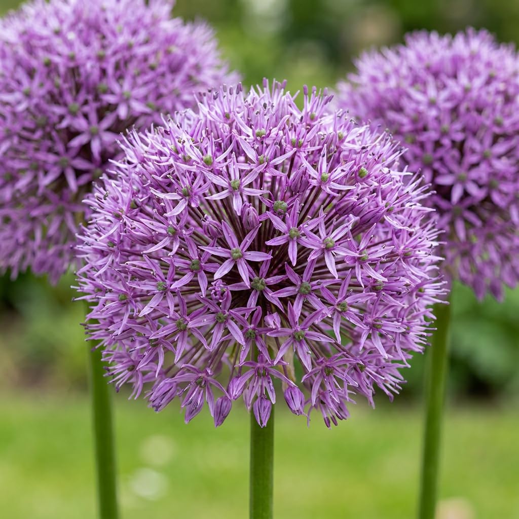 Green boutiQ - 64x Allium Gladiator - Ail ornemental Gladiator - Violet - Floraison estivale - Calibre 16/18