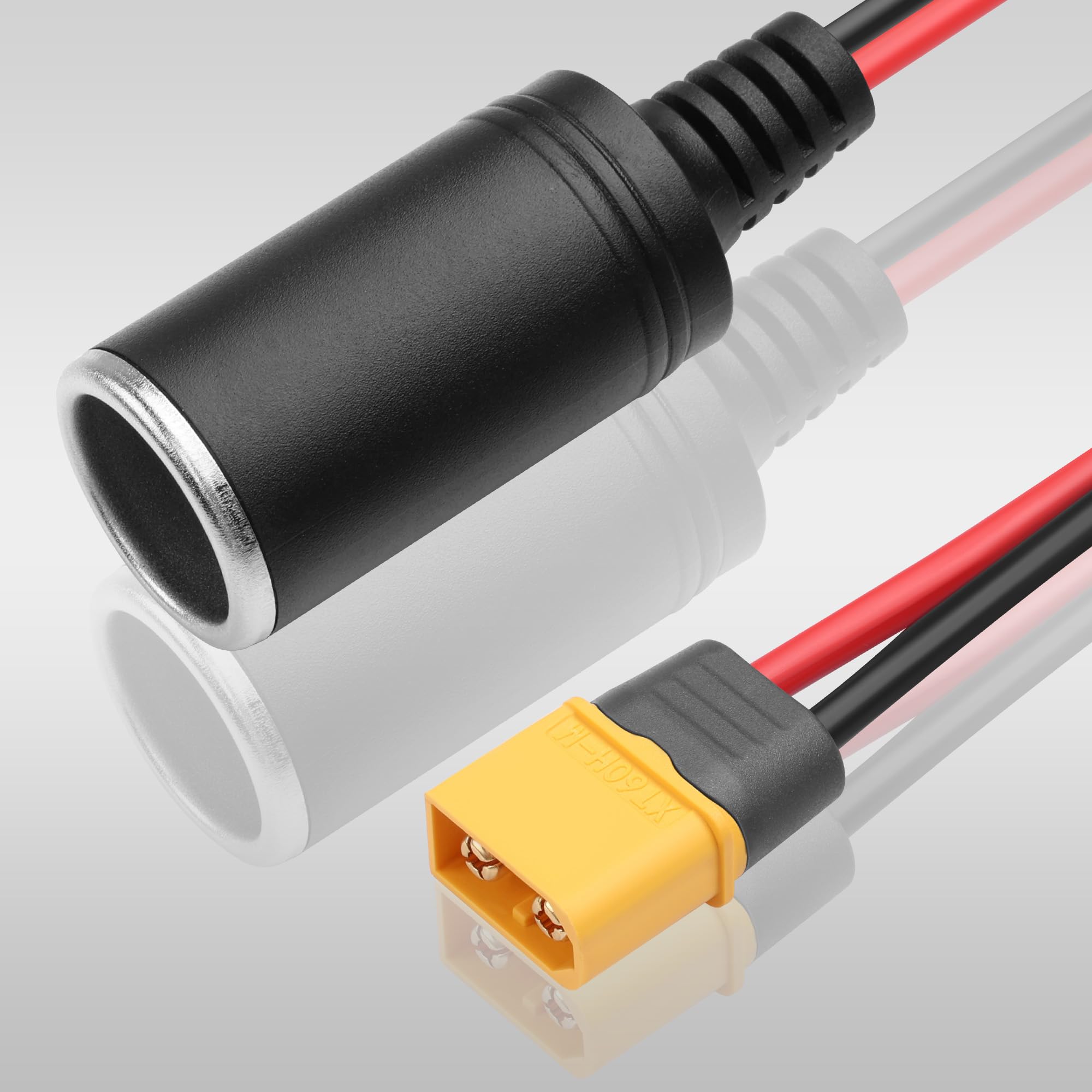 Adaptador XT60 Macho a Hembra para Encendedor, Cable 14 AWG para Moto/Barco/Autocaravana/Solar, 1,5 m