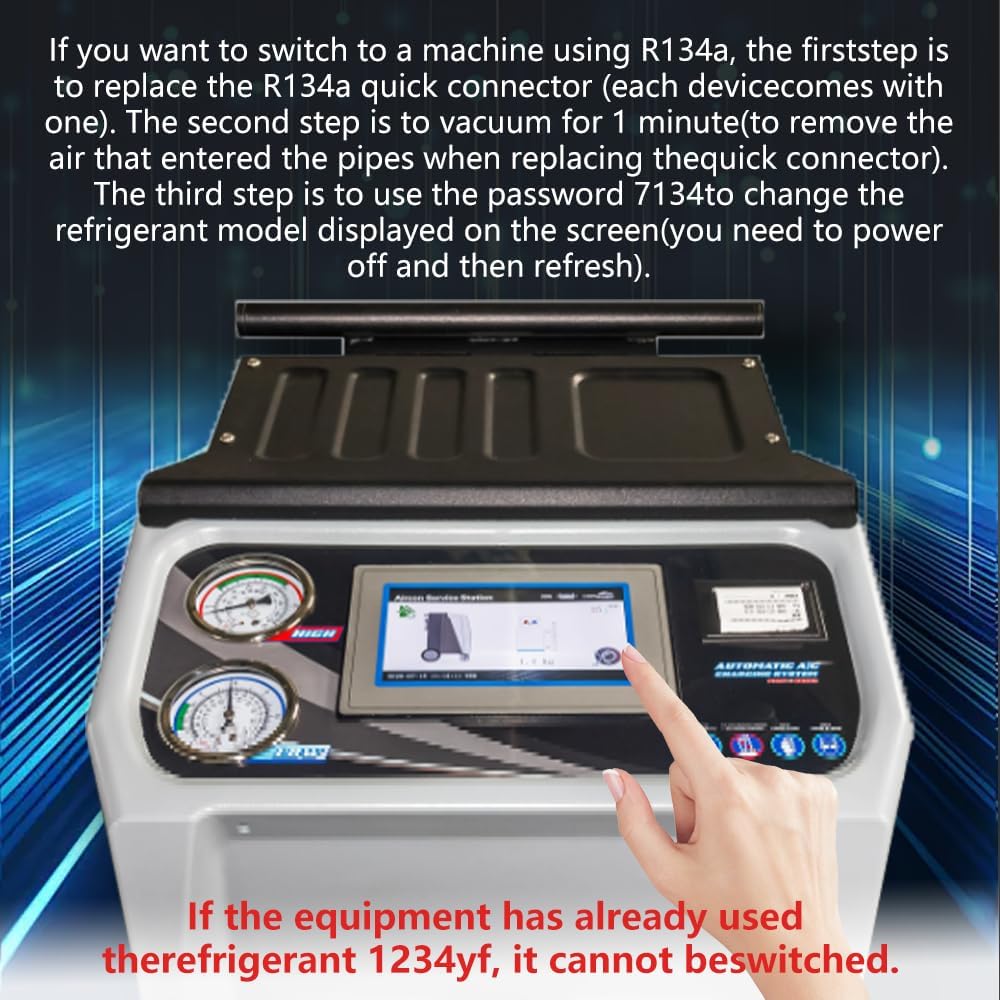 KATOOL Fully Automatic Refrigerant Recovery Machine AC Recovery Machine Automotive Recovery and Recharge of R134YF AC Machine