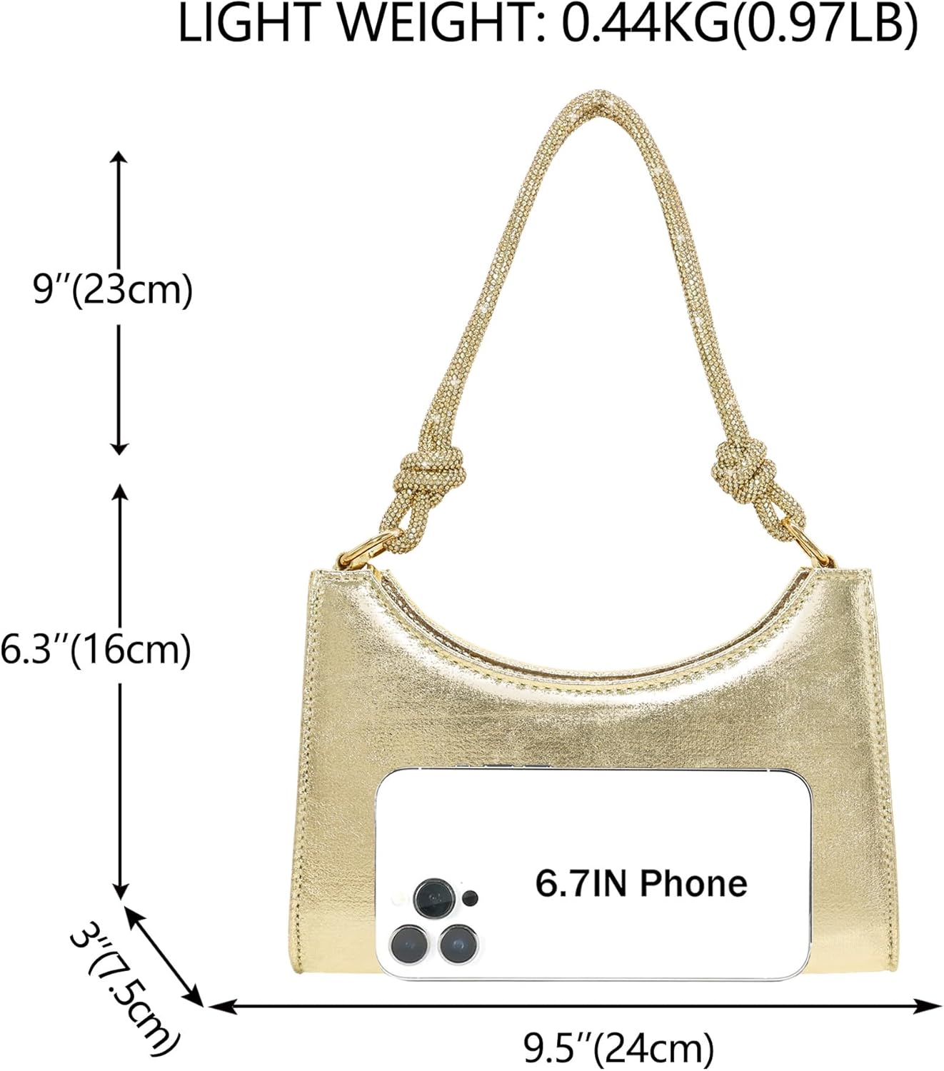 Milisente Clutch Purses For Women Vintage Evening Clutch Bags Formal Shoulder Bag With Rhinestone Handle - Image 3