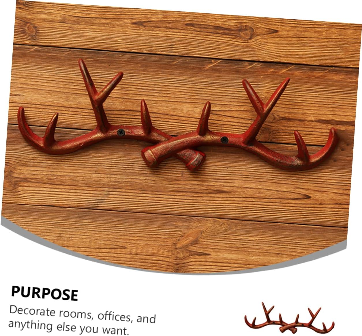 DECHOUS Deer Antler Pendant Decor Winter Scarf Animal Wall Hooks Deer Ornaments Towel Holder