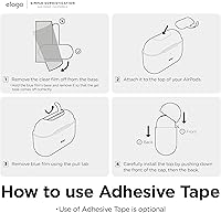 Vista 9 de elago Funda instantánea compatible con Apple AirPods Pro, compatible con AirTag [rosa arena], bonito diseño clásico de cámara, funda localizadora