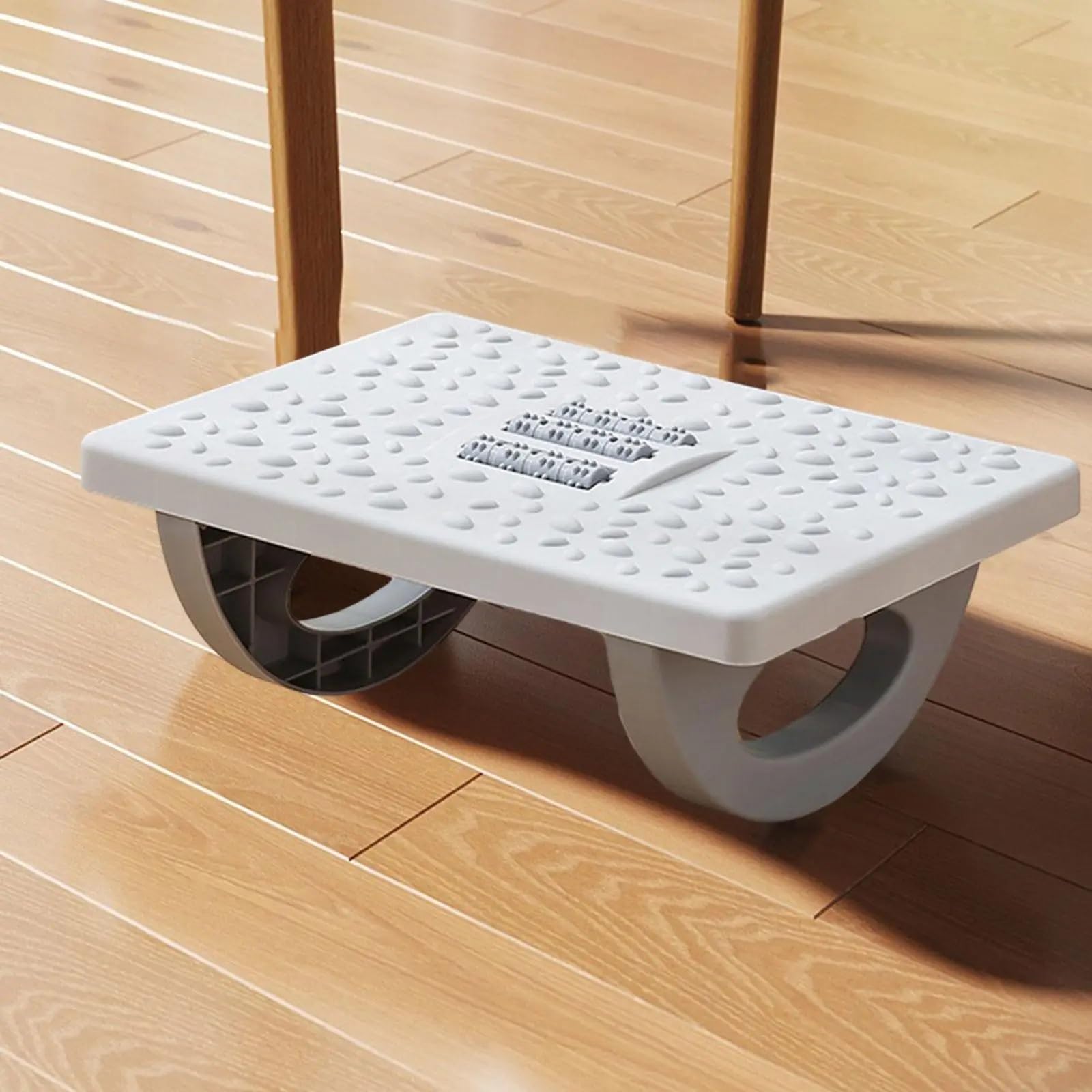 Podnóżek biurowy pod biurko, Podnóżek biurowy pod biurkiem z poduszką z pianki memory, wielokolorowy(White)