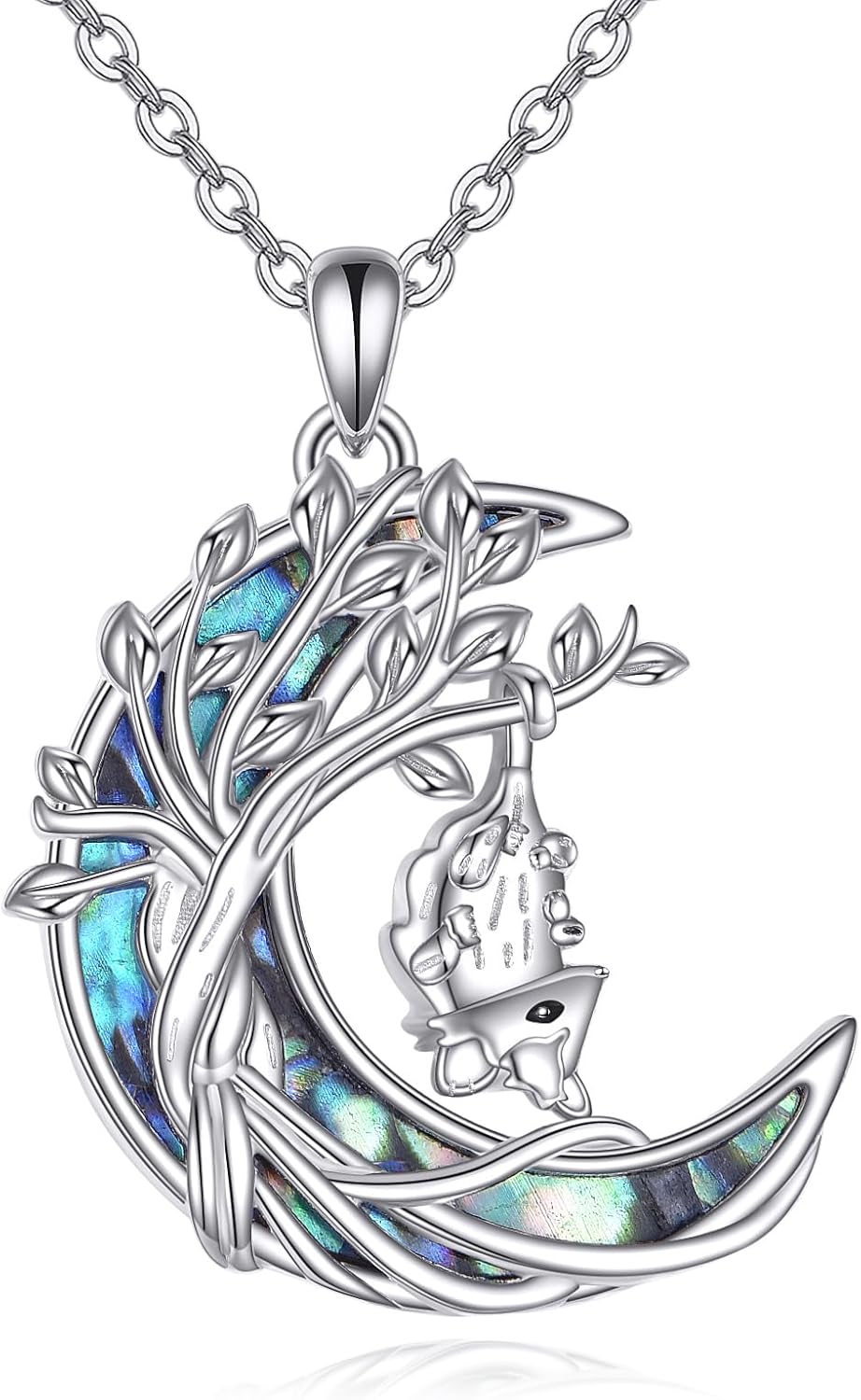 ONEFINITY Opossum Necklace 925 Sterling Silver Moon Opossum Pendant Jewelry Gifts for Women