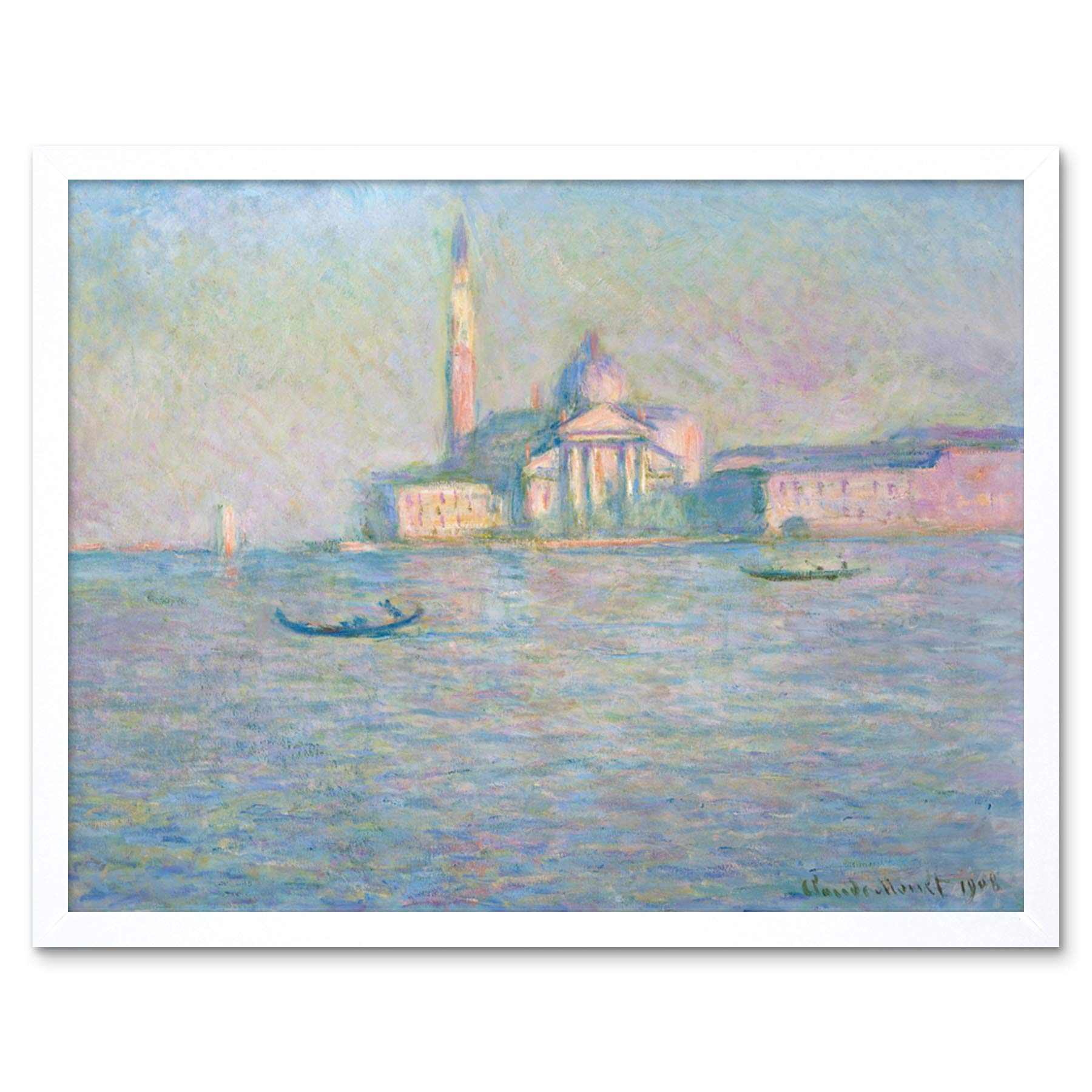 Monet Claude The Church San Giorgio Maggiore Venice Art Print Framed Poster Wall Decor 12x16 inch