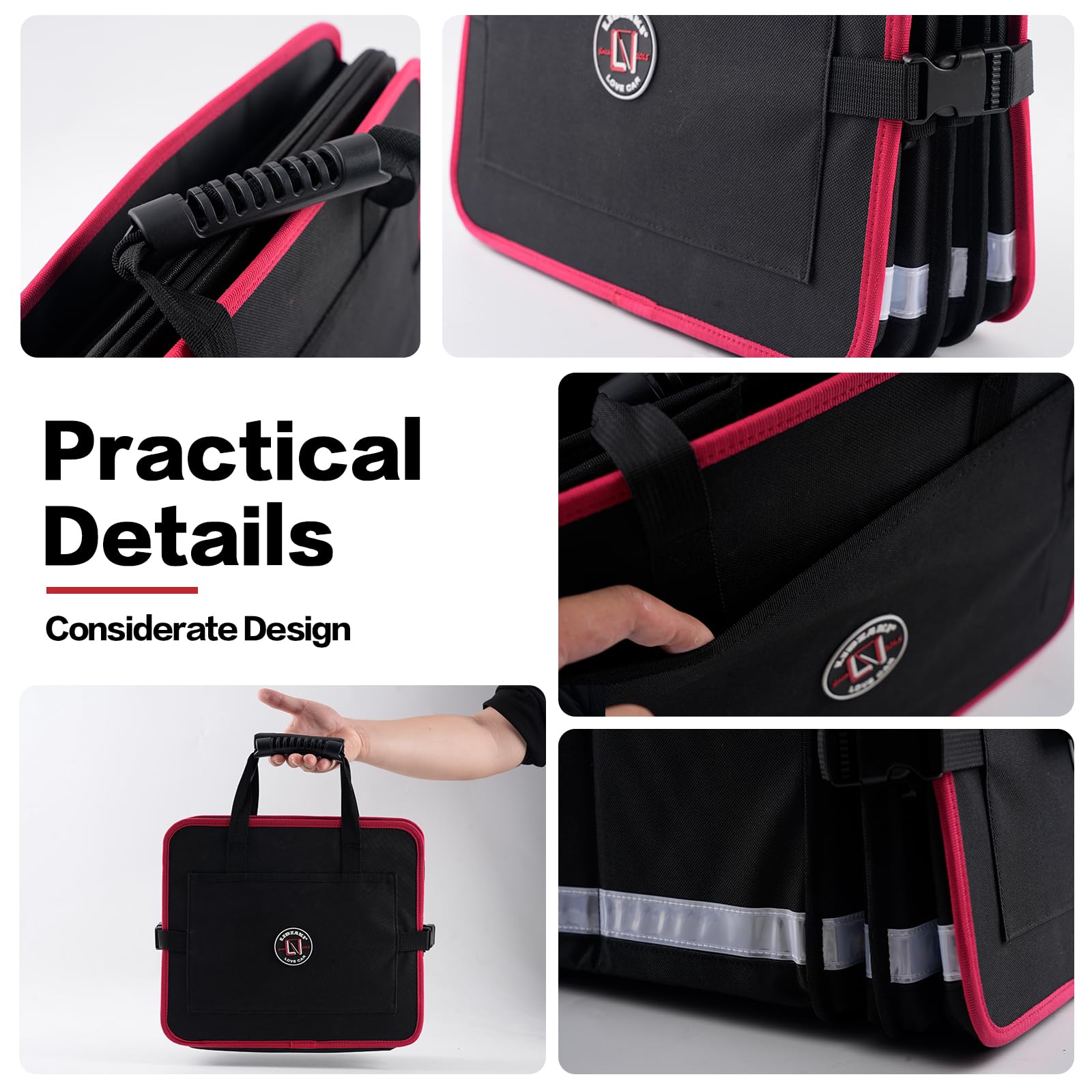 Amazon.com: LIBZAKI Car Trunk Organizer,3 Compartments Big Trunk