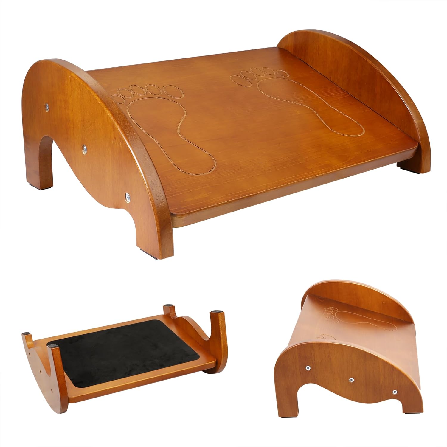 BAMTALK Foot Rest Under Desk Adjustable Rocking Foot Stool, Desk Foot Rest Ergonomic