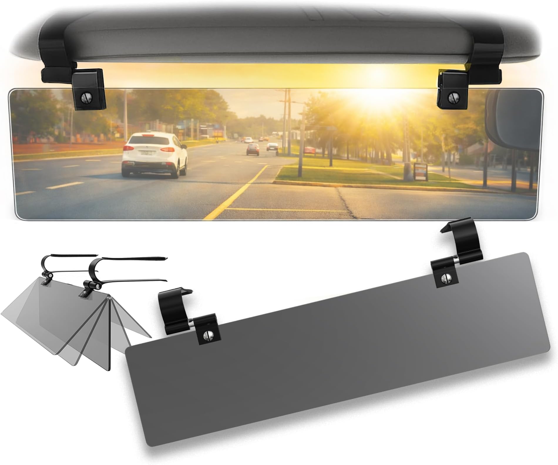 Gray Polarized Car VIsor Extender