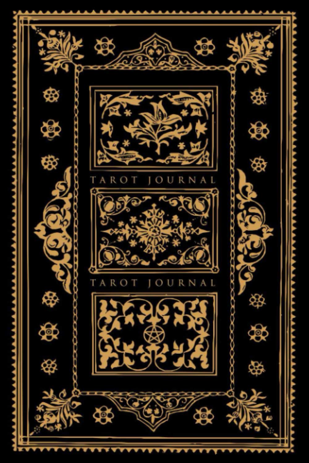 Tarot Journal: 3 Card Spread + Arcana Meanings List + Moon Phases