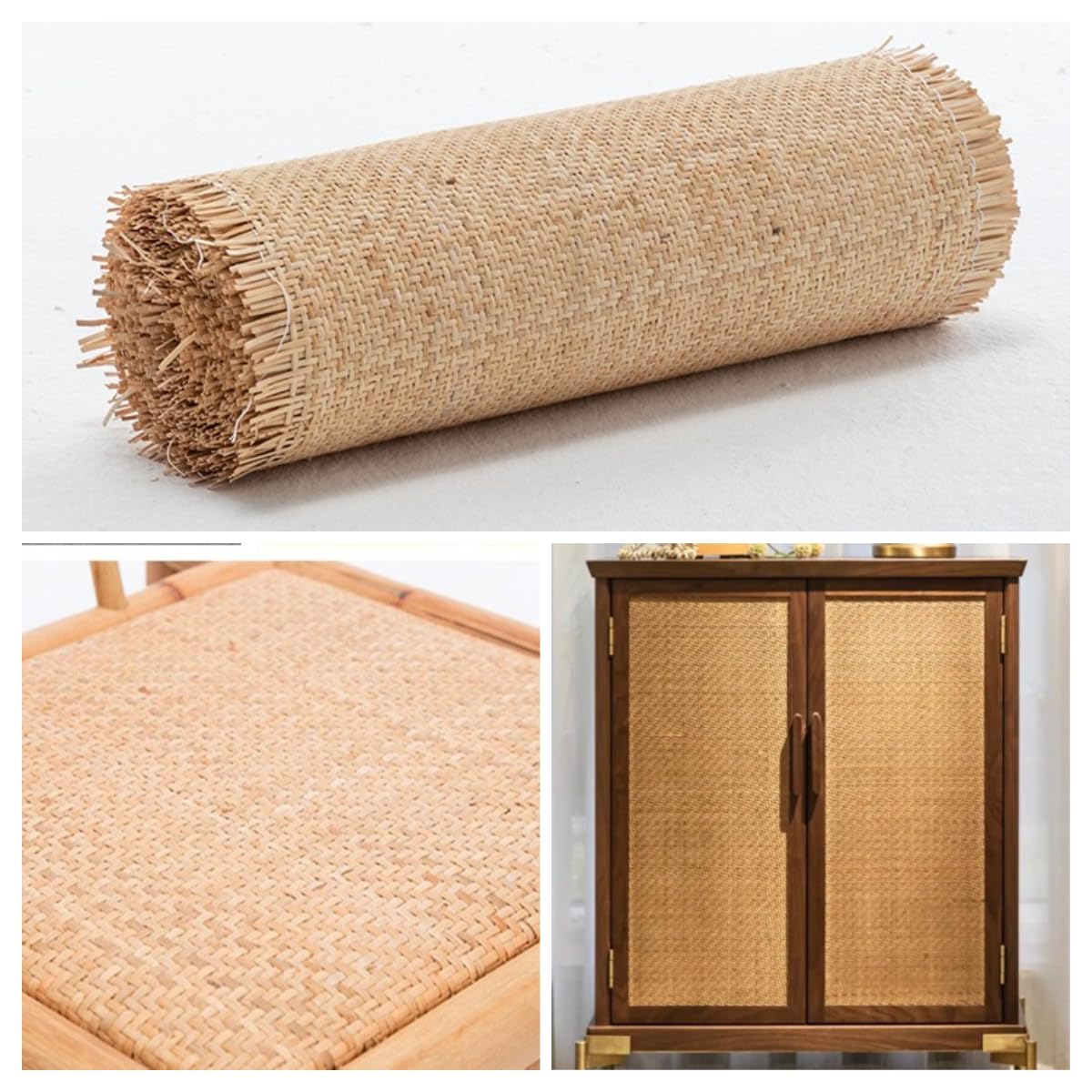 80cm di larghezza, Paglia di vienna per Sedie, Paglia di Vienna, Rattan Rotolo, Rattan, 80 x 150cm Paglia di Vienna Al Metro, Intrecciata rattan rotolo, Fettuccia rattan, Rattan Naturale rotolo DIY