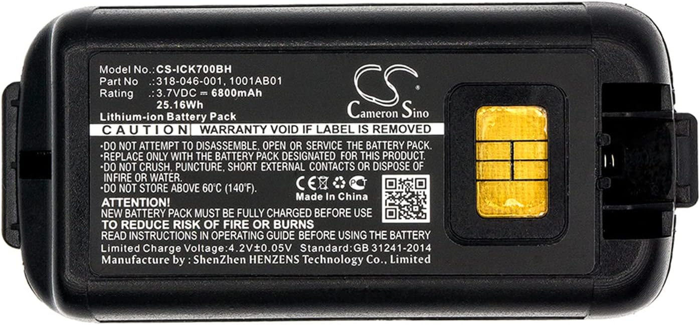 VINTRONS 6800mAh INTERMEC 1001AB01, 1001AB02, 318-046-001, 318-046-011, AB18 Replacement Battery for INTERMEC CK70, CK71,