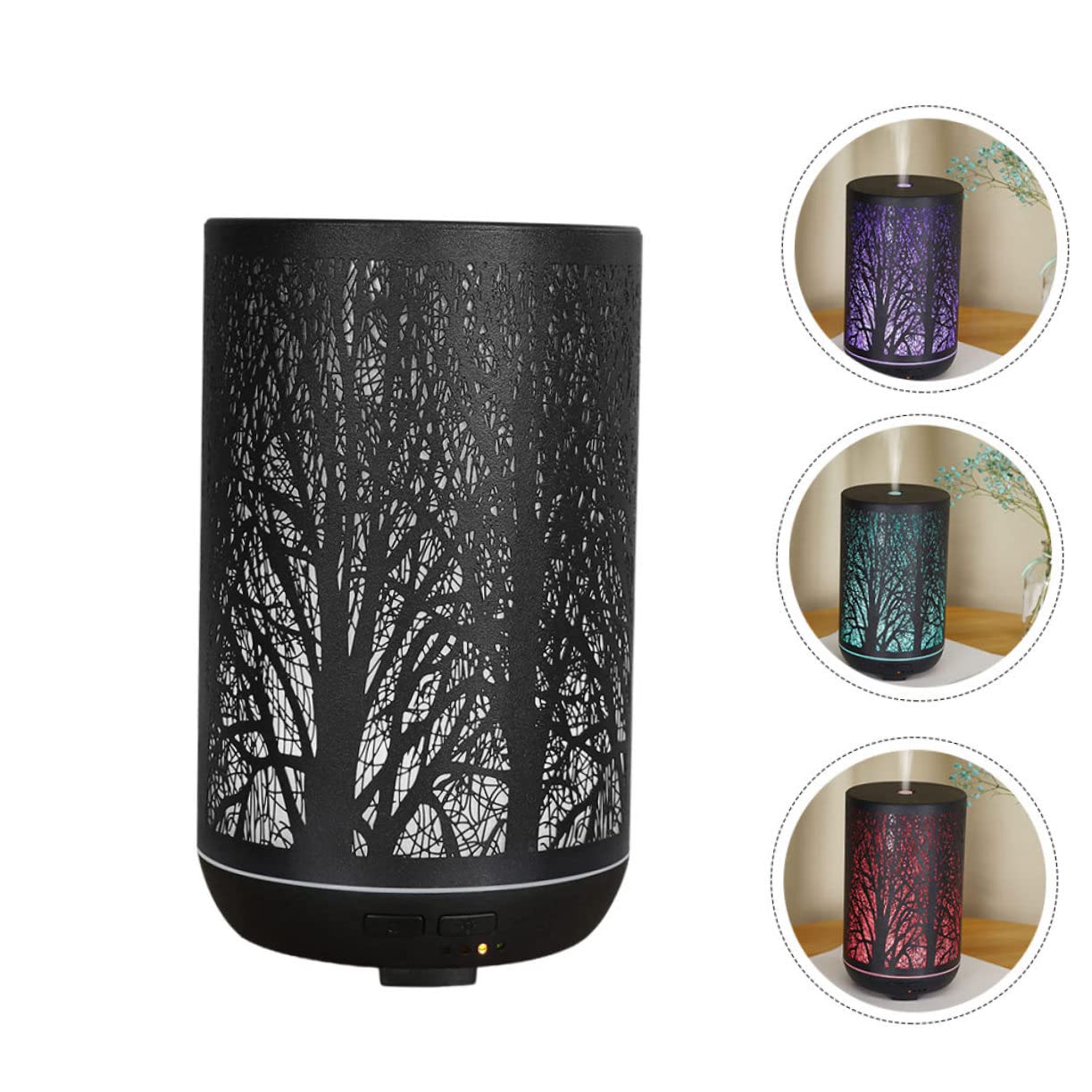 Umidificatore Aromaterapia 300ml Protezione Mancanza Acqua e Spegnimento Automatico, Diffusore di Aromi in Ferro e Abs per Yoga e Biblioteca