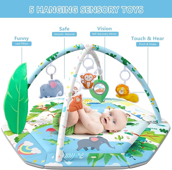 Baby Gym Play Mat 8 en 1 Alfombra de Actividades con Juguetes miniatura 2