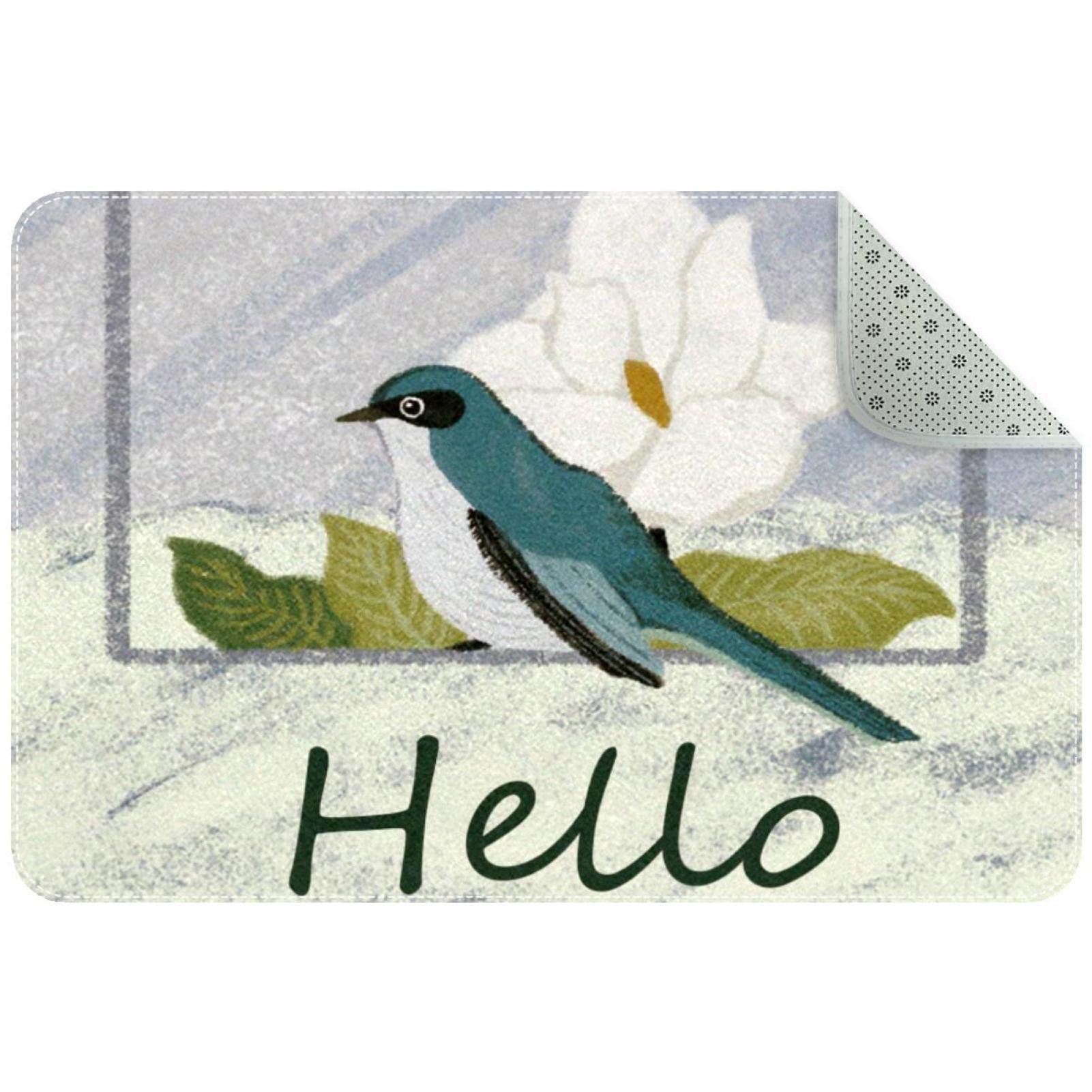 Nunubee Tappeto Morbido Antiscivolo Con Uccellini Colorati – 40x60 Cm (N.7)