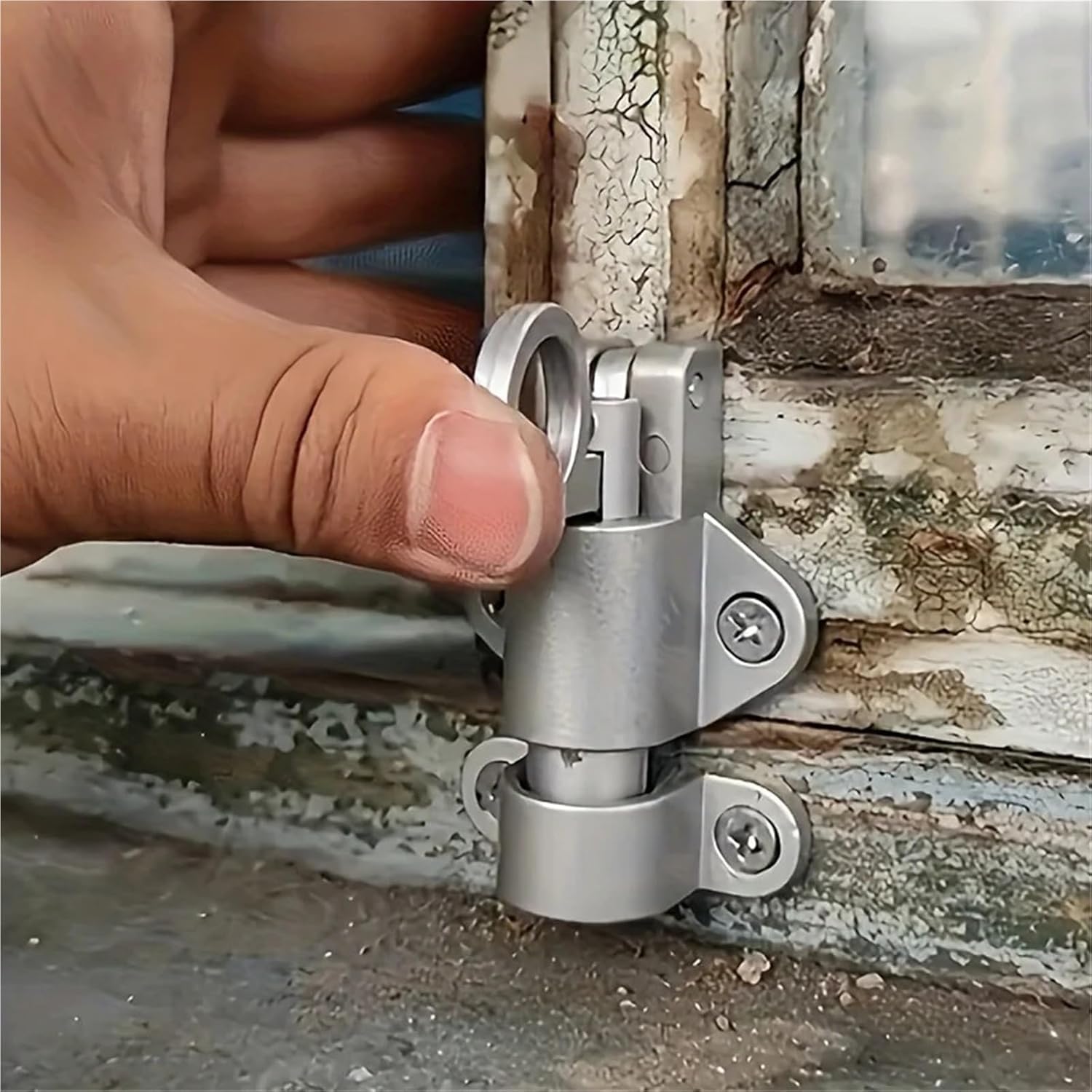 Aluminum Alloy Spring-Loaded Window and Door Lock, Automatic Sliding Window Latch with Push-Button Switch