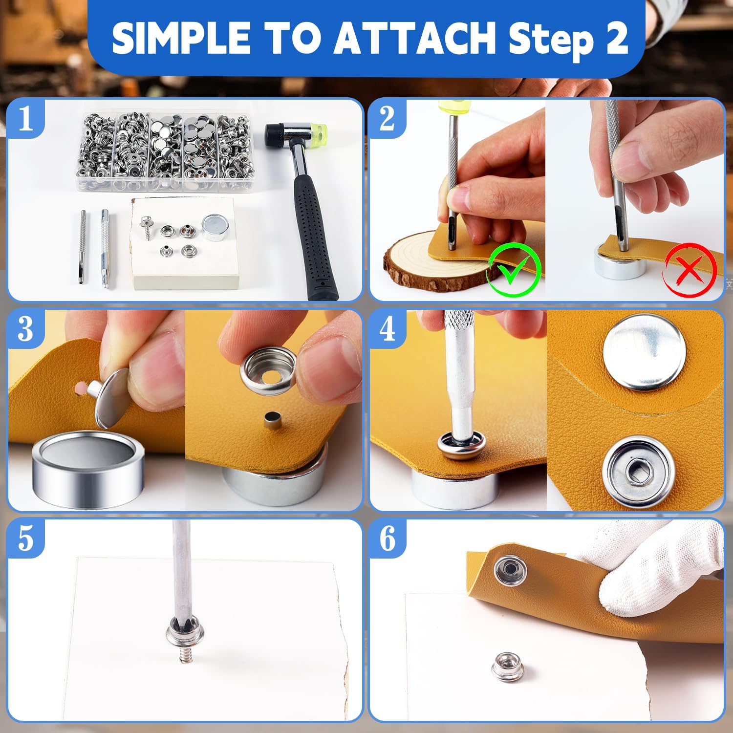 Canvas Snap Kit, Snaps Button, Heavy Duty Fastener Tool Set, 356 PCS Stainless Steel Buttons Kit,Boat Cover Snaps,Carpet Snap for DIY Repairing Boat Covers,Canvas,Sewing