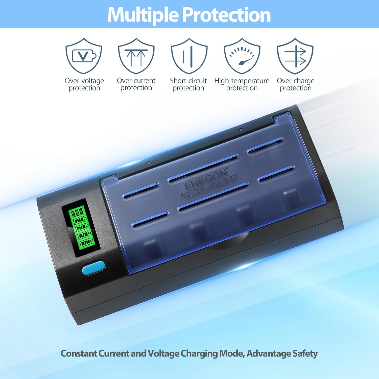 Multiple protection features of ENEGON charger