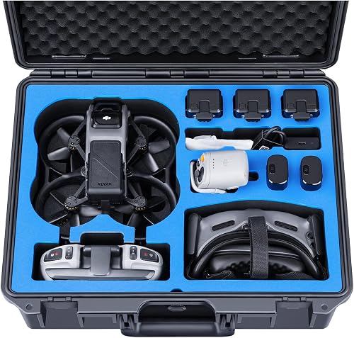 Lykus Titan AT110 Waterproof Hard Case for DJI Avata, Goggles 2/Integra, RC Motion 2, and FPV Remote Controller, Support up to 9 Avata Batteries [CASE ONLY], Black, 42.5x34.5x18 cm, Hold Everything