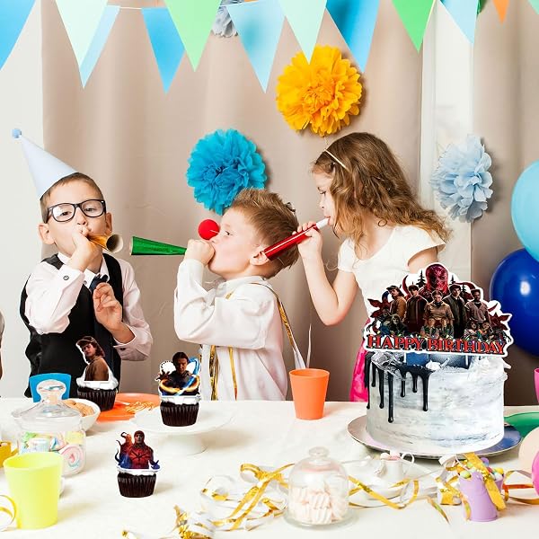 25 Décoration de Gâtea - Ensemble Décoration de Gâteau pour Anniversaire, Fête et Décoration de Gâteau, Décorations de Gâteau Légères pour Cupcakes et Pâtisseries(c - 2
