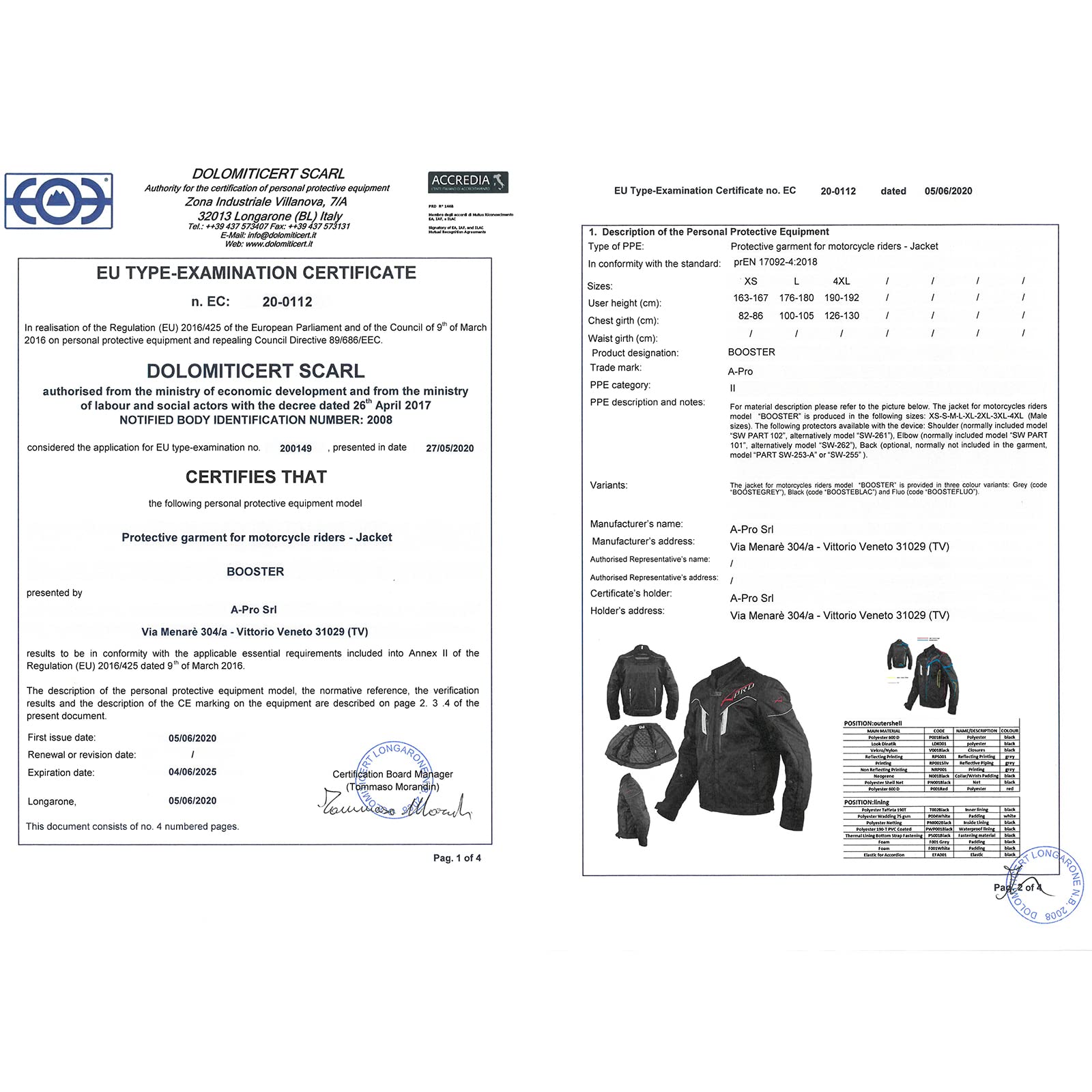 A-Pro Textil Motorrad Jacke Wasserdichte CE Protektoren Reflektirende Grau 2X