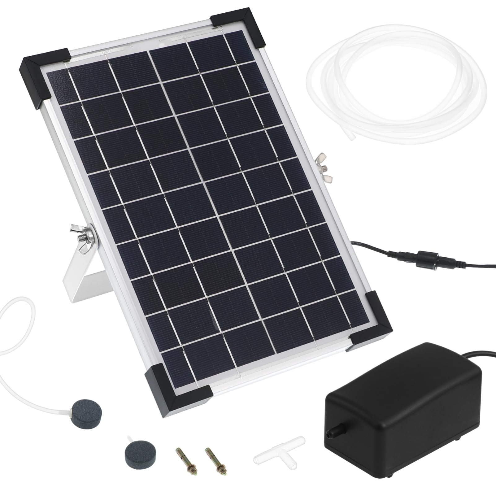 ERINGOGO Solar-teichbelüfter Mit Solarpanel Für Außenteiche Solar-luftpumpe Zur Sauerstoffzufuhr Für Fischteiche Und Aquarien Energiesparende Wasserpumpe Für Teiche Und Aquarien