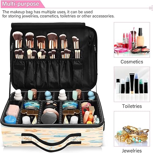 Miniatura 5 de Shells Ocean Waves Beach Starfish cosmetic bags women bag toiletry travel up bag organizator large travel makeup bag bolsos de maquillaje para mujer