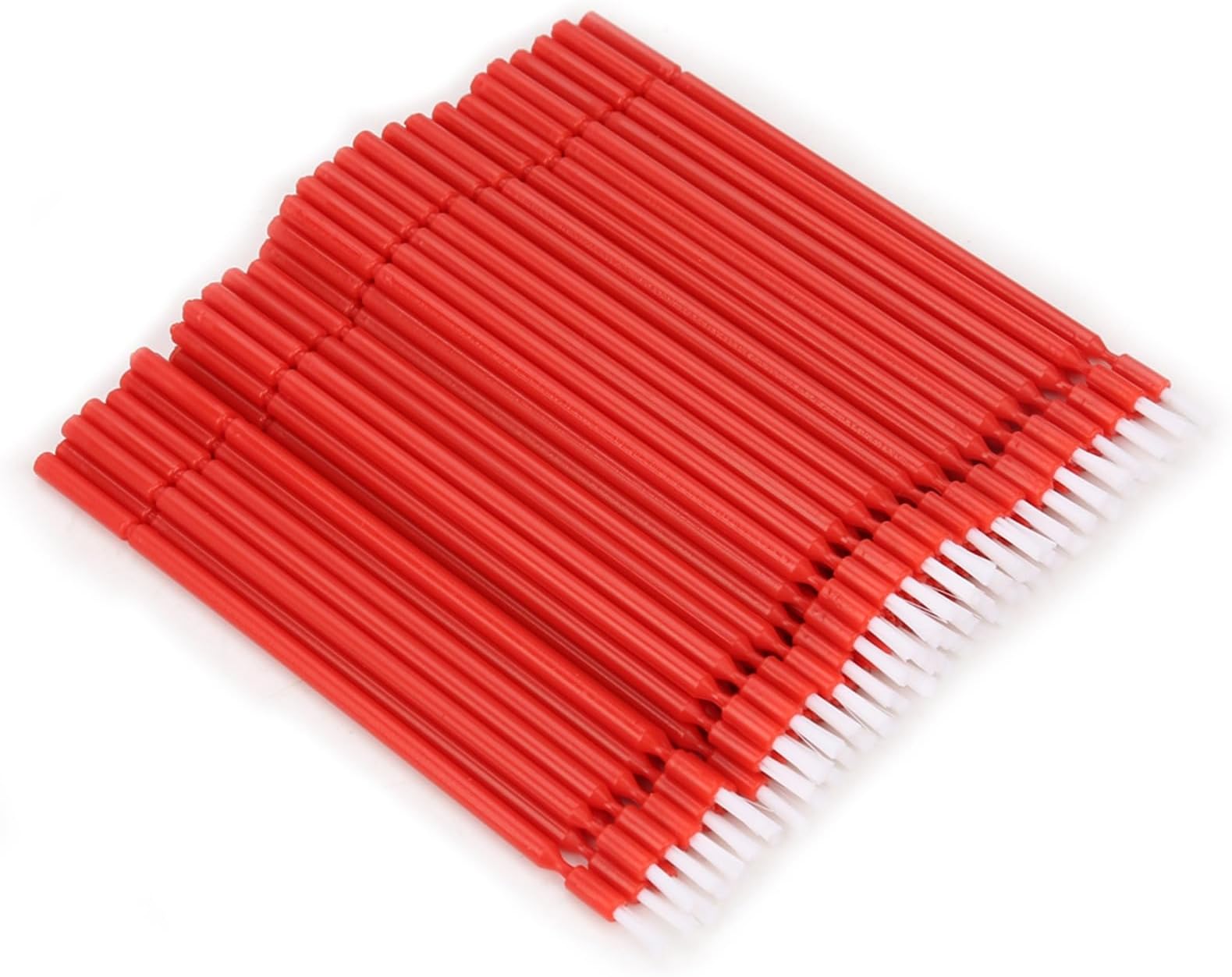 Garosa 100Pcs Interdental Brush 4 Colors Disposable Micro Applicator Brush Sticks Oral Tooth Cleaning Tool(Red)