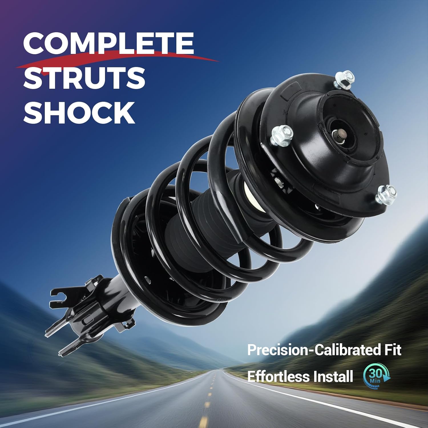 KTP Pair Front Struts and Shocks Complete Assembly For Hyundai Tucson 2005 2006 2007 2008 2009, KIA Sportage 2005-2010 Front Shock Absorbers with Coil Springs, Replace 172219 172220