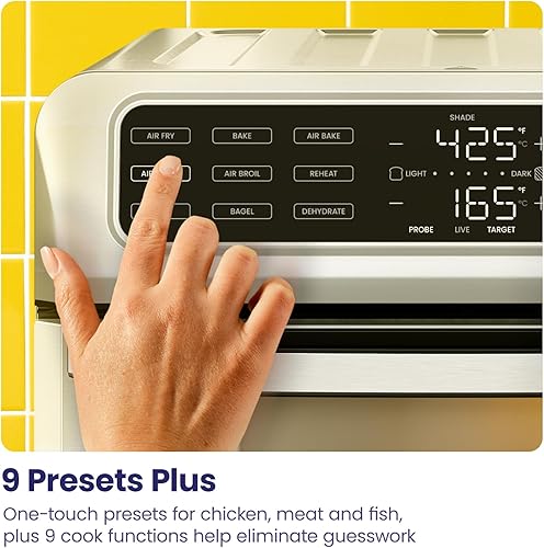 Miniatura 7 de Chefman Combo de horno tostador con freidora de aire con termómetro de sonda, encimera de convección de acero inoxidable 12 en 1, pizza de 10