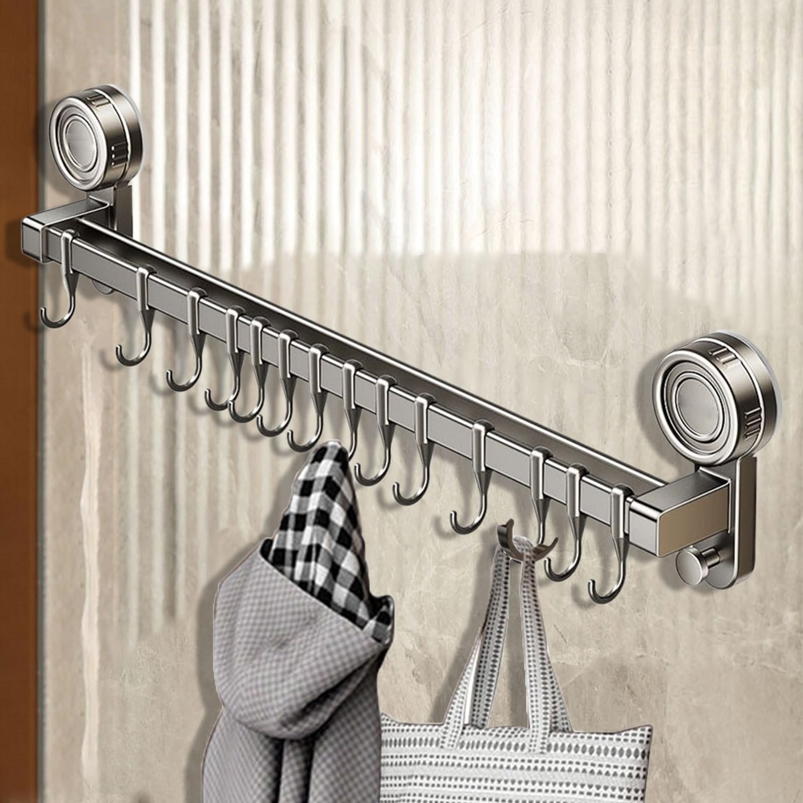 Ganchos Para Toallas Con Ganchos De Almacenaje Impermeables Con Succión, | Gancho Con Para Ducha Soporte De Multiusos, Portátil, Ahorra Espacio, Ligero Y Compacto Par