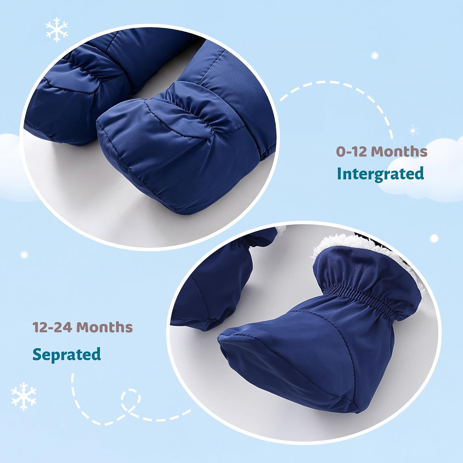 Baby Girl Boy Snowsuit Cute Down Jacket Hooded Romper Light Puffer Padded Jumpsuit Infant Winter Outwear image 5