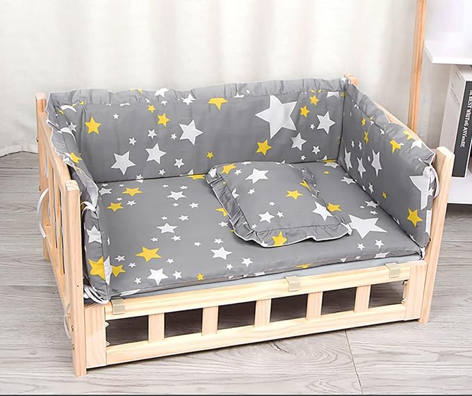 Cama Elevada para Perro Pequeño 60x38x34cm con Almohada miniatura 2
