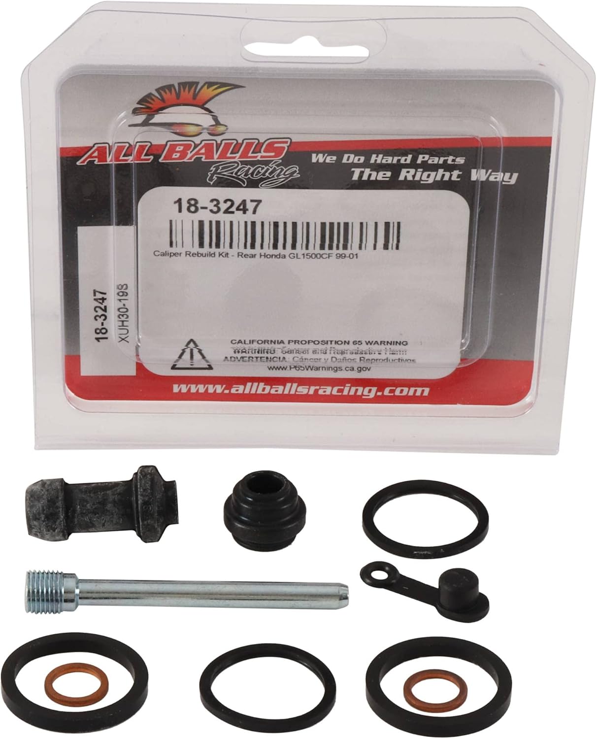 All Balls Racing Caliper Rebuild Kit 18-3247 Compatible With/Replacement For Honda GL1500CF 1999-2001
