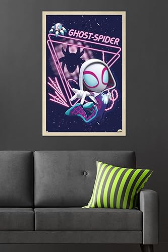 Vista 43 de Trends International Marvel Spidey And His Amazing Friends - Ghost Spider Wall Poster, 34L x 22.4W, Black Framed Version