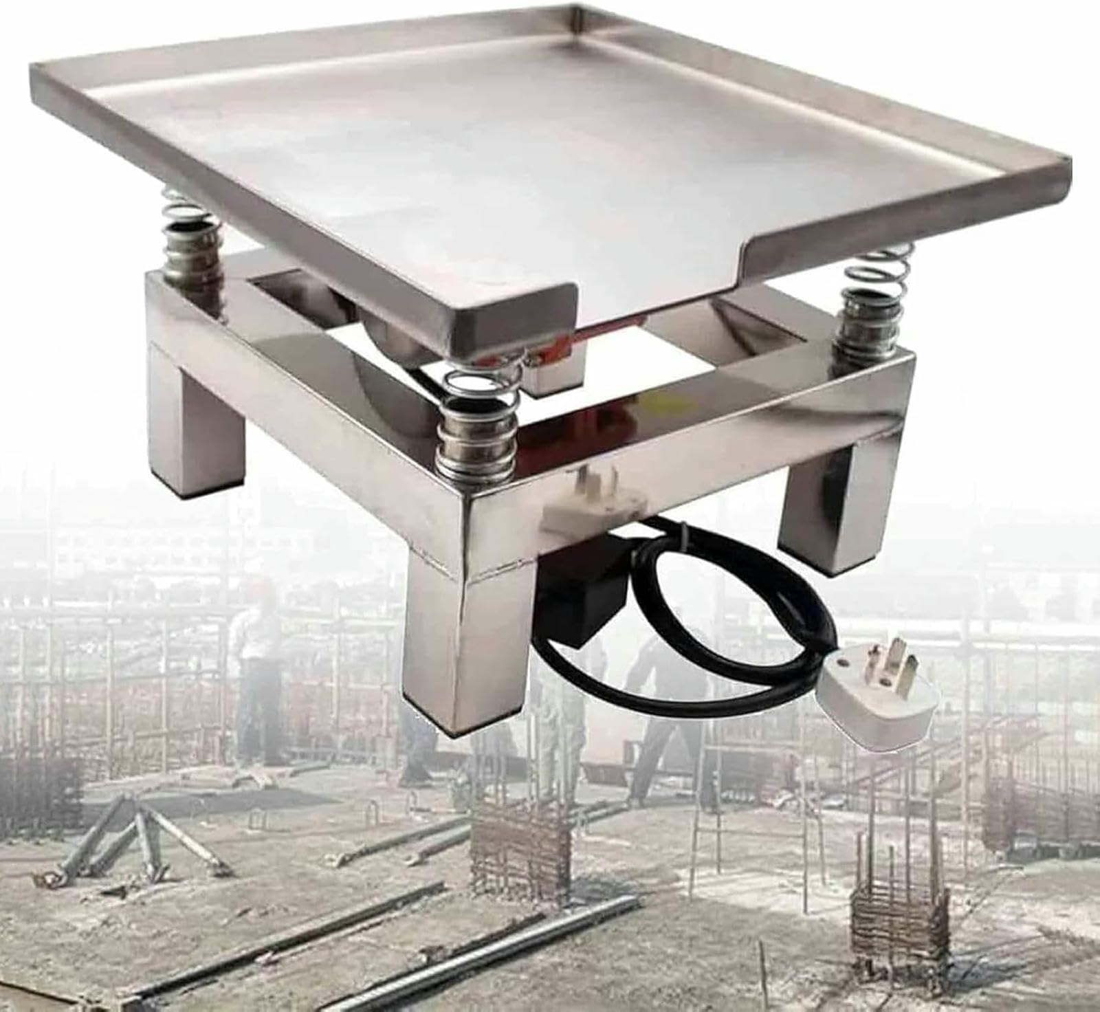 Table vibrante pour béton en acier inoxydable 110V pour moules et banc d'essai