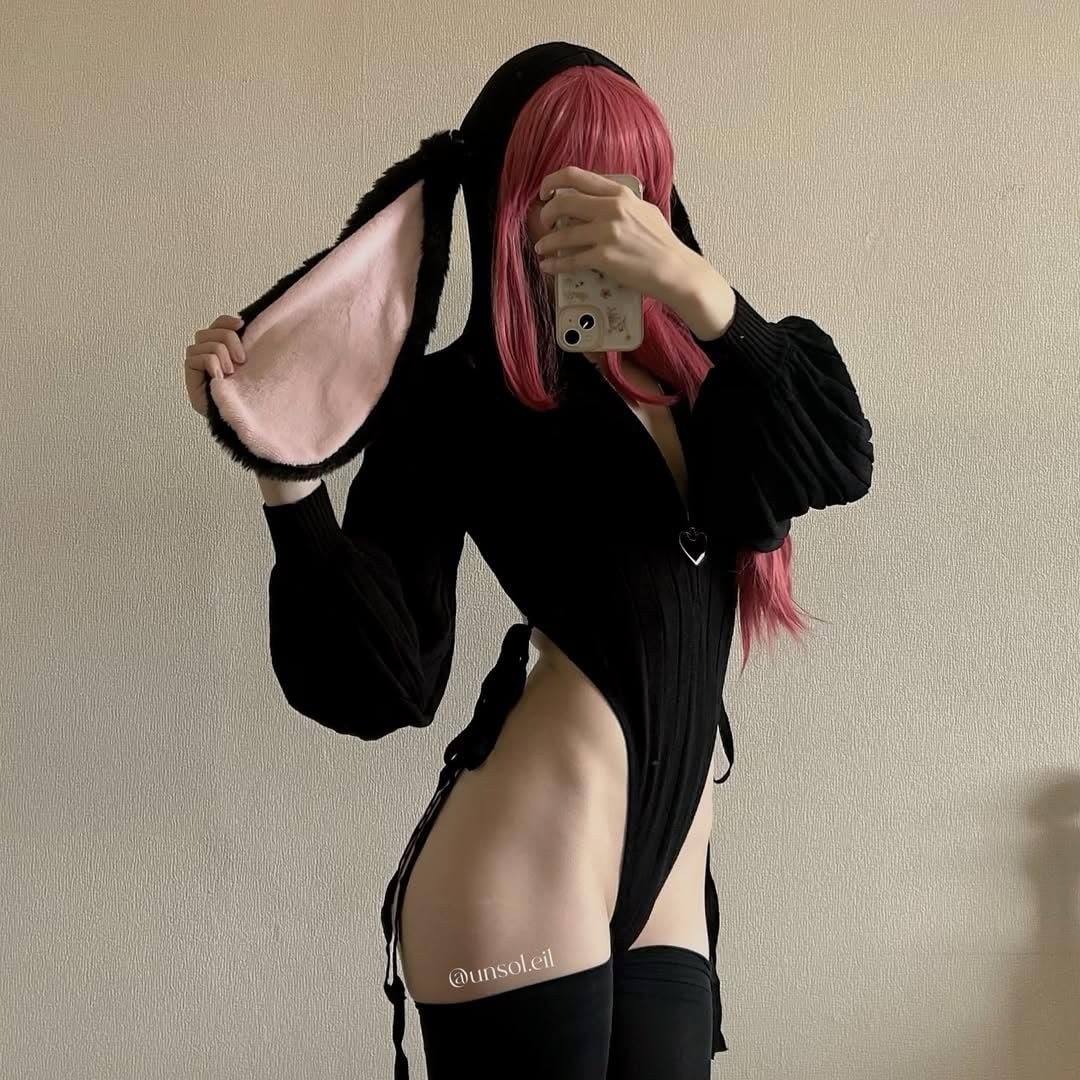 KORURACLUB Cosplay Sexy Bunny Outfit (3-Piece Set) Cosplay lingerie for women Animal Costumes Bunny Bodysuit