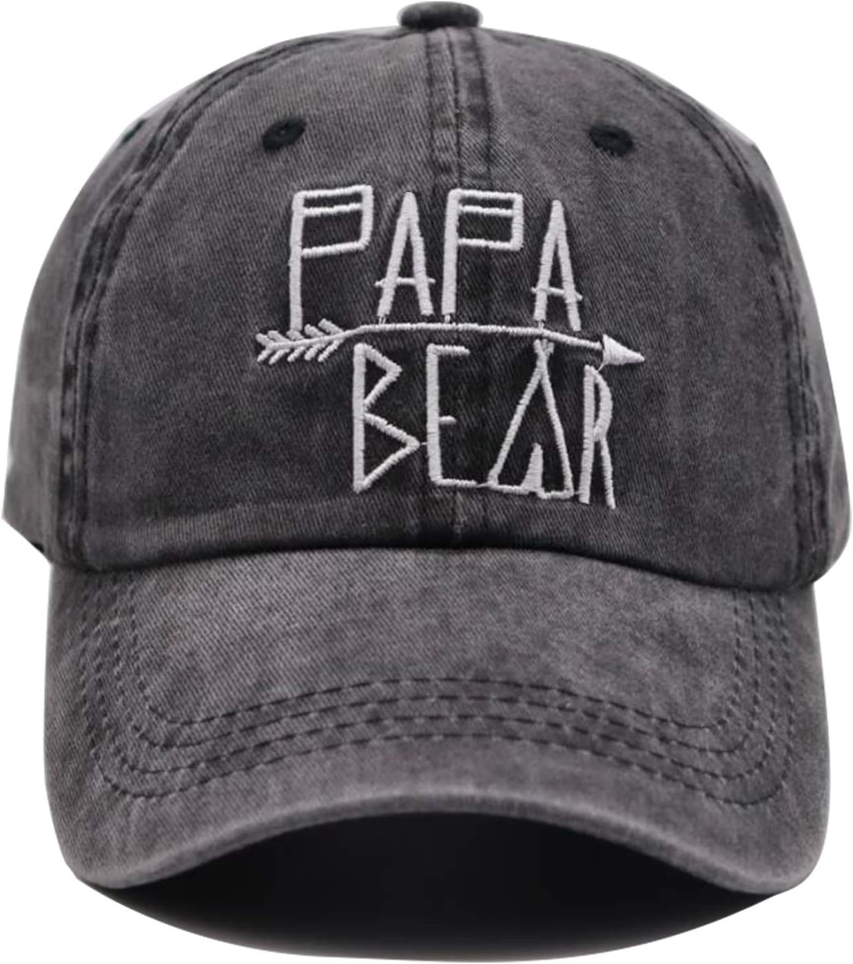 OASCUVER Cat Mom Hats, Mama & Papa Bear Baseball Cap Denim Cotton Adjustable Unisex Hat - Image 2