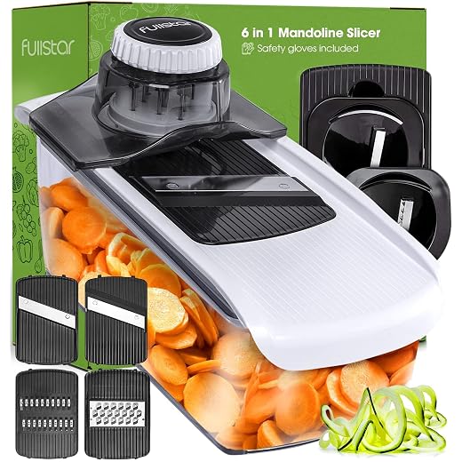 6-in-1 Mandoline Vegetable Slicer - White
