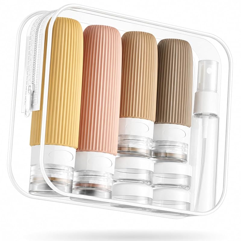 Mrsdry Conjunto com 16 Frascos e Acessórios de Viagem em Silicone