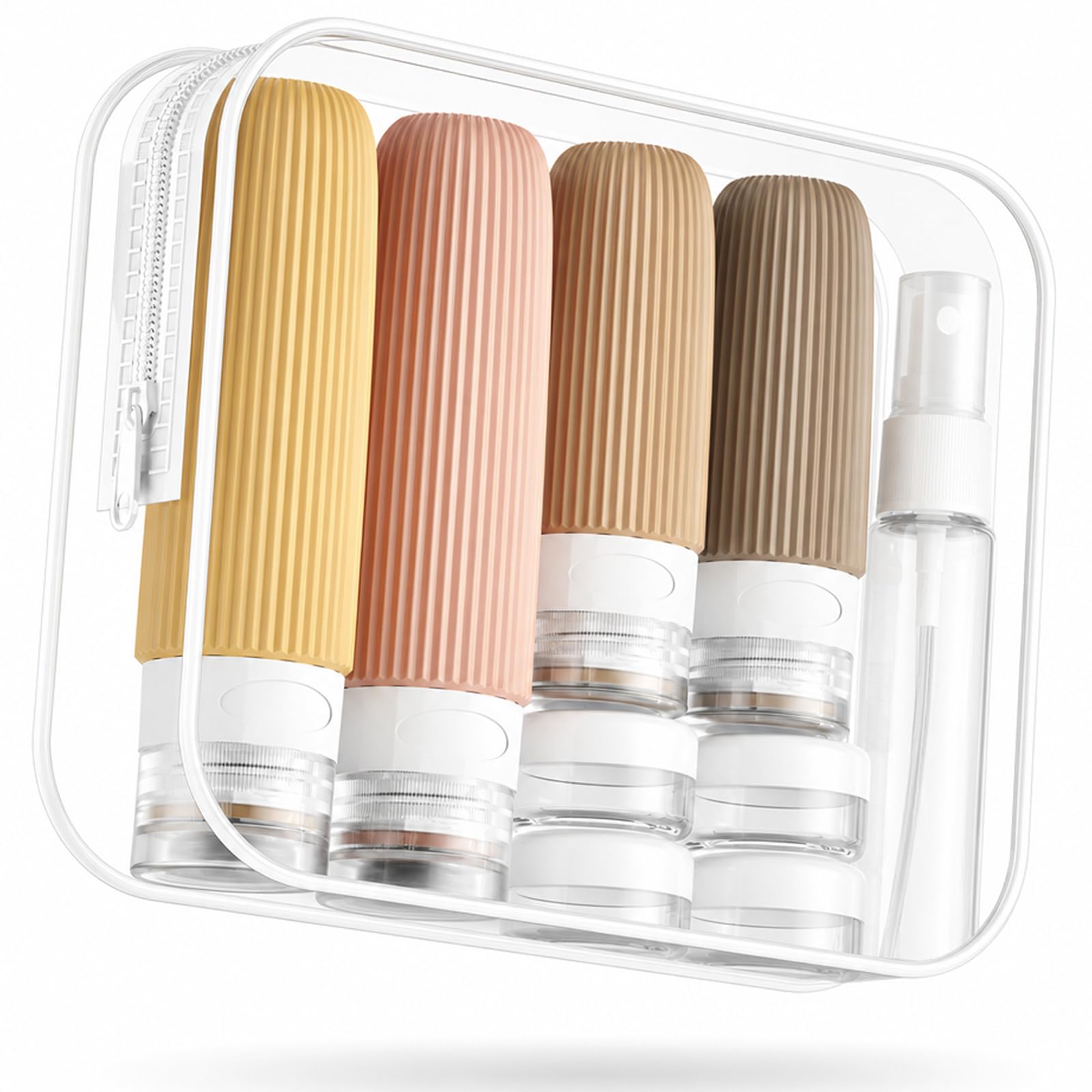 Mrsdry Travel Bottles for Toiletries 16 Pack Silicone Travel Bottles Set