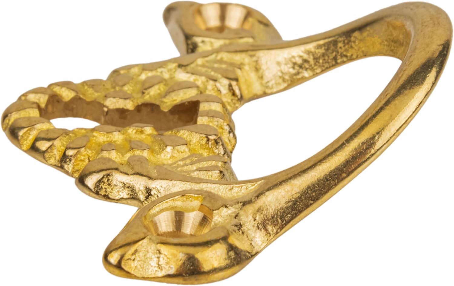 Horizontal Antique Brass Drawer Pull with Keyhole Cover - 2" x 1-5/8" - Handle for China Cabinet Door - Antique Furniture Hardware - KC11-B