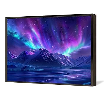 アートパネル　絵画　壁掛け　アート　オーロラ　絶景　夜景　自然　風景画　額縁　絵 アートパネル 絵画 壁掛け アート オーロラ 絶景 夜景 自然 風景