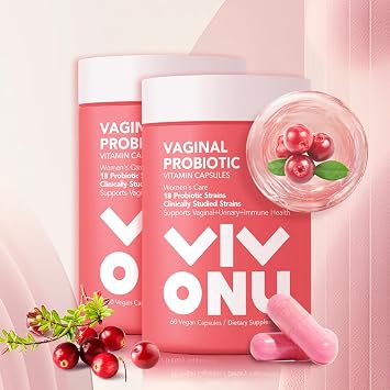 VivoNu Womens Probiotic,Prebiotics & Lactobacillus Probiotic Blend,60 Billion CFUs,18 Strains,Help Womens Health,Boost Immune,Digestive,Gut,Promote Healthy Vaginal Odor & Vaginal Flora