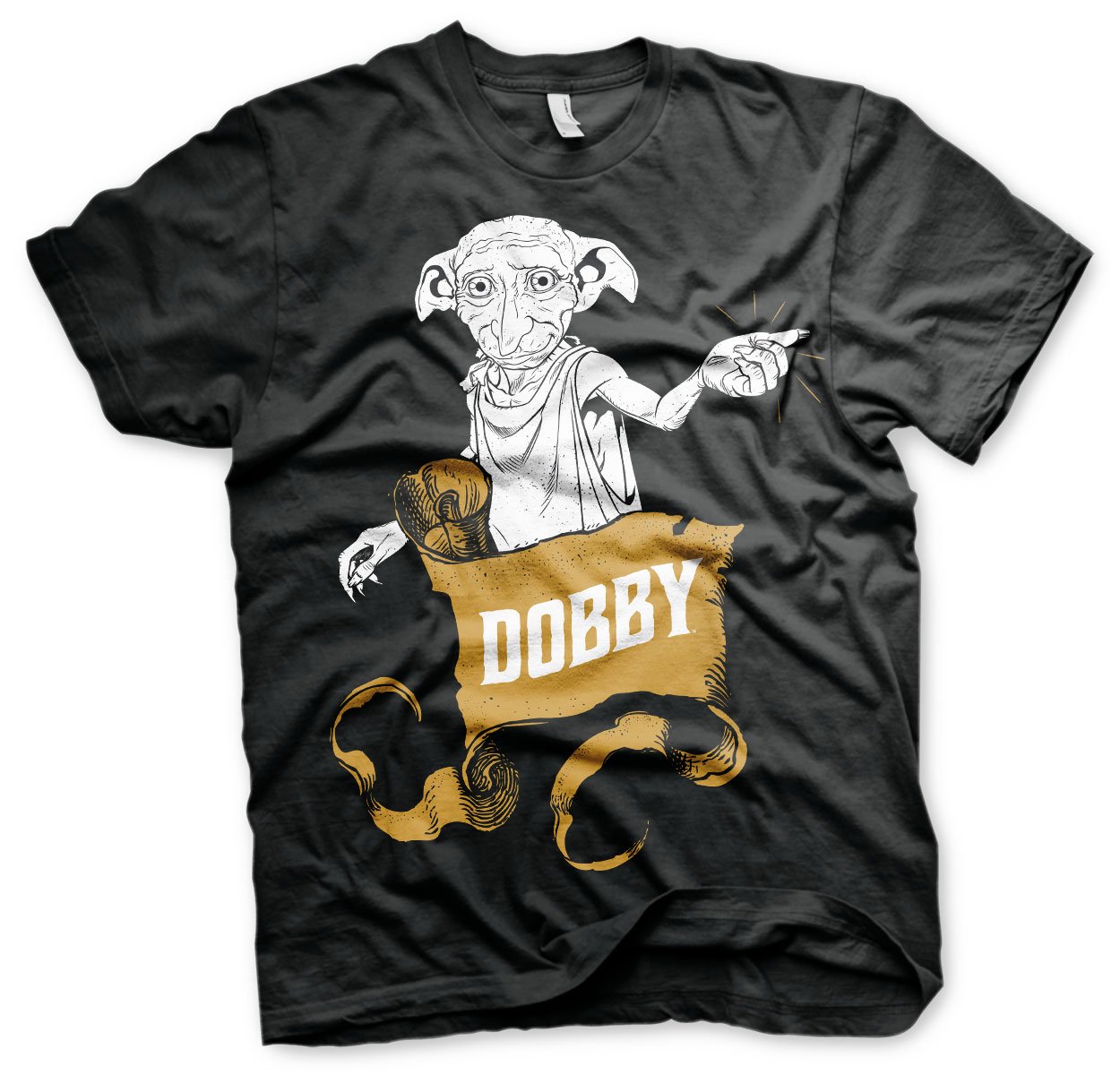 Harry Potter Unisex Black Officially Licensed Dobby Big & Tall Mens T-Shirt (Black), 4X-Large