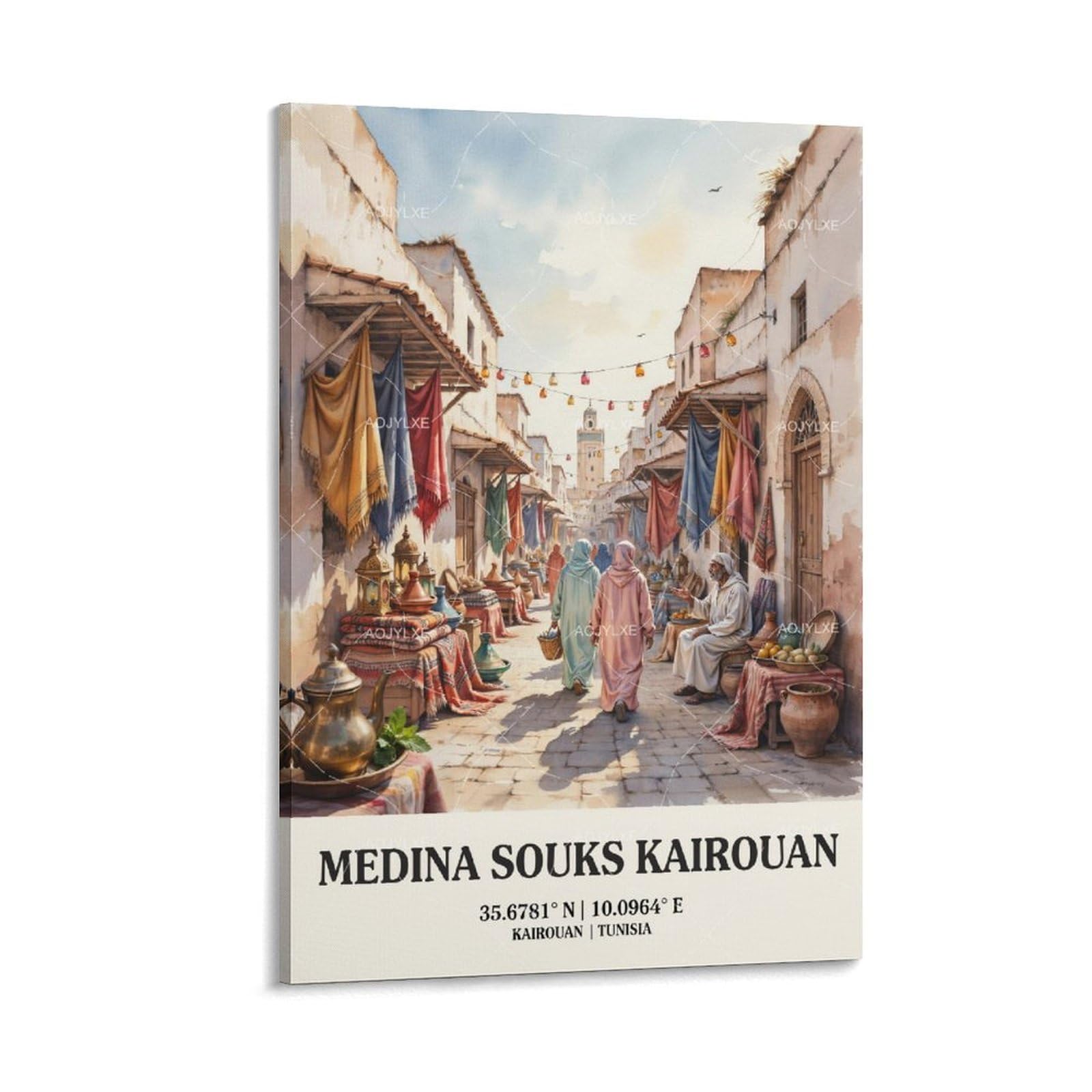 Medina Souks Kairouan Tunisia - Poster da parete, 61 x 91,4 cm